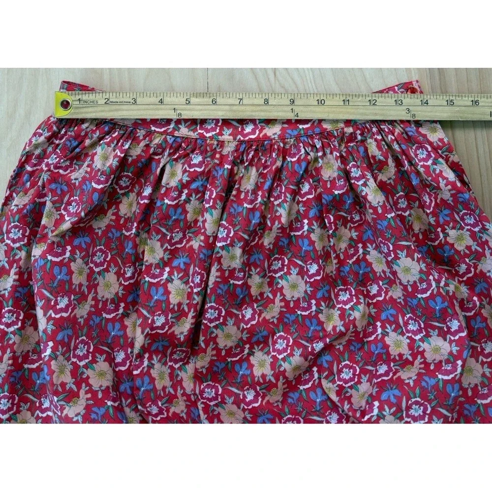 liberty Red Floral Midi Skirt